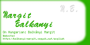 margit balkanyi business card