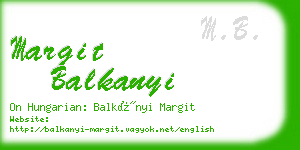 margit balkanyi business card